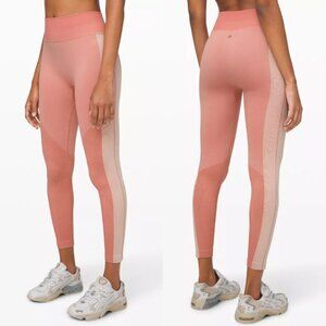 Lululemon Ebb to Train Tight Abstract Pink 21368